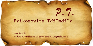 Prikosovits Tömör névjegykártya